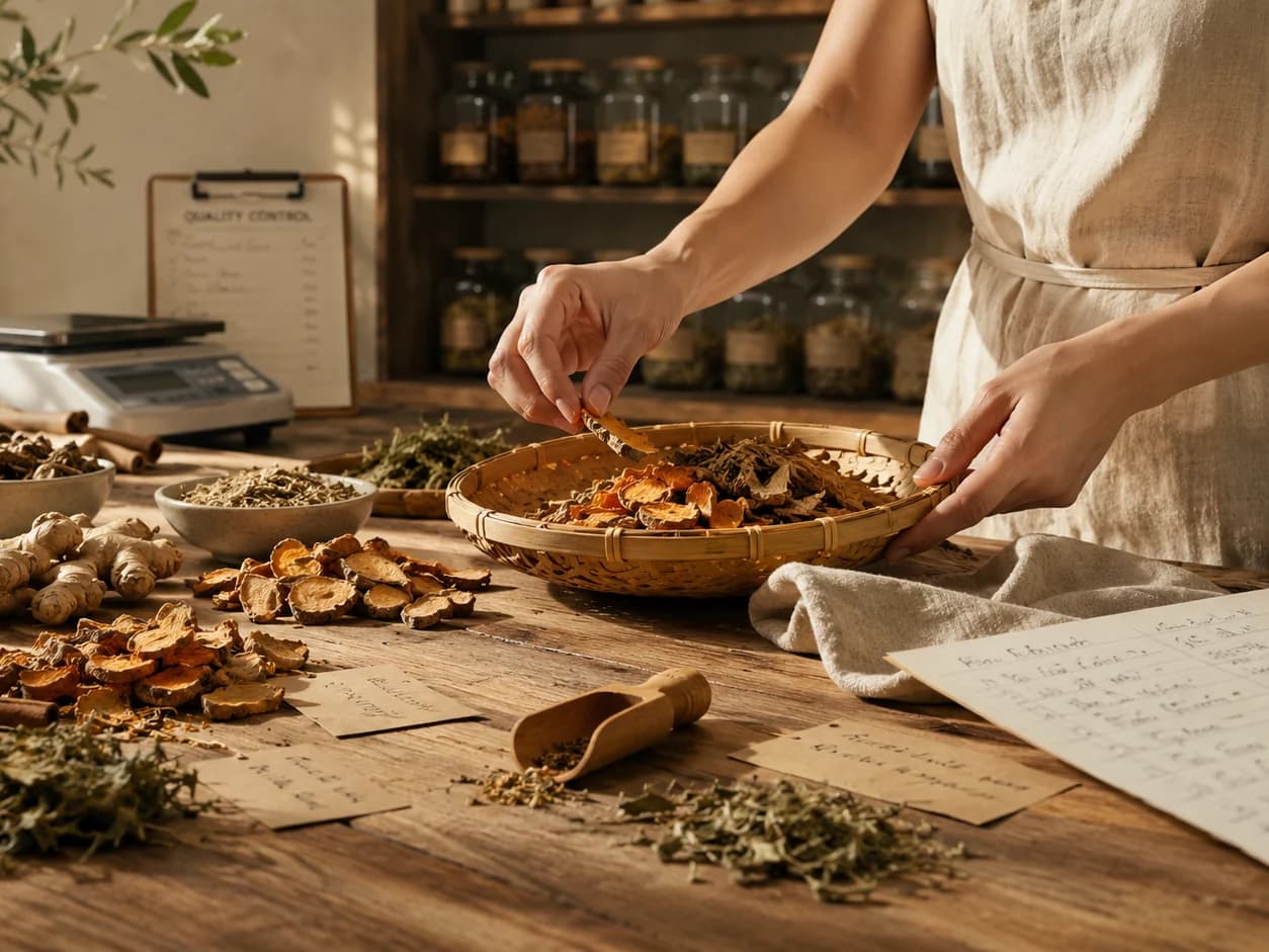 Seleksi bahan baku herbal berkualitas