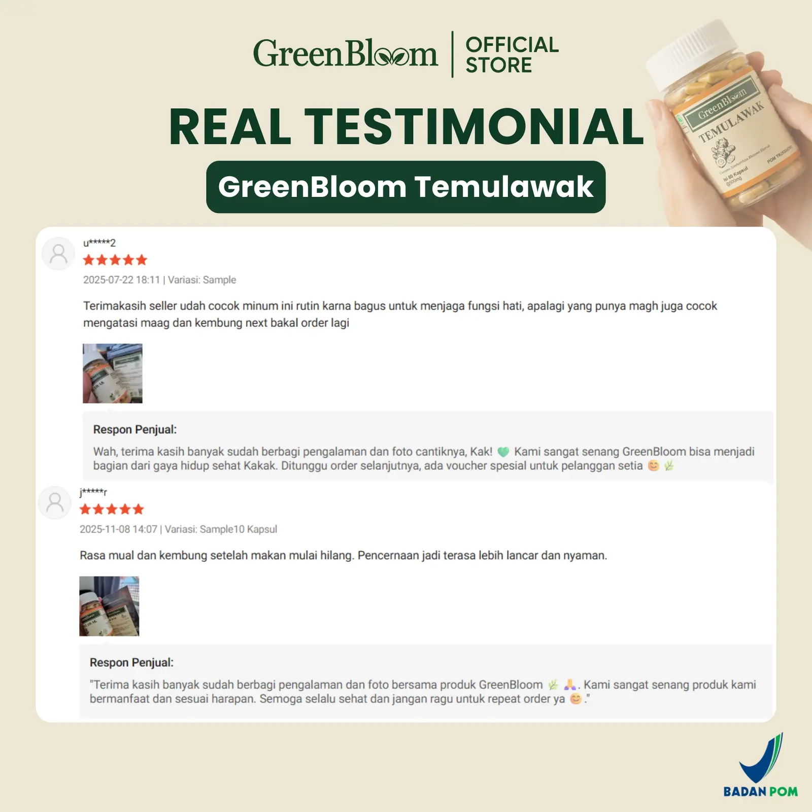 GreenBloom Temulawak 80 Kapsul - Fatty Liver Hati Berlemak Kesehatan Liver Detox Herbal BPOM โ foto 5