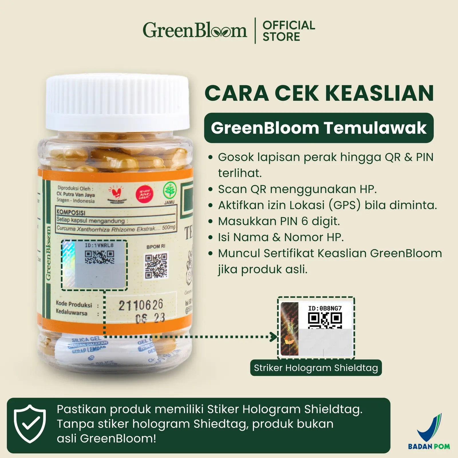 GreenBloom Temulawak Paket 2 Botol - Nafsu Makan Fatty Liver Hati Berlemak Herbal BPOM โ foto 8