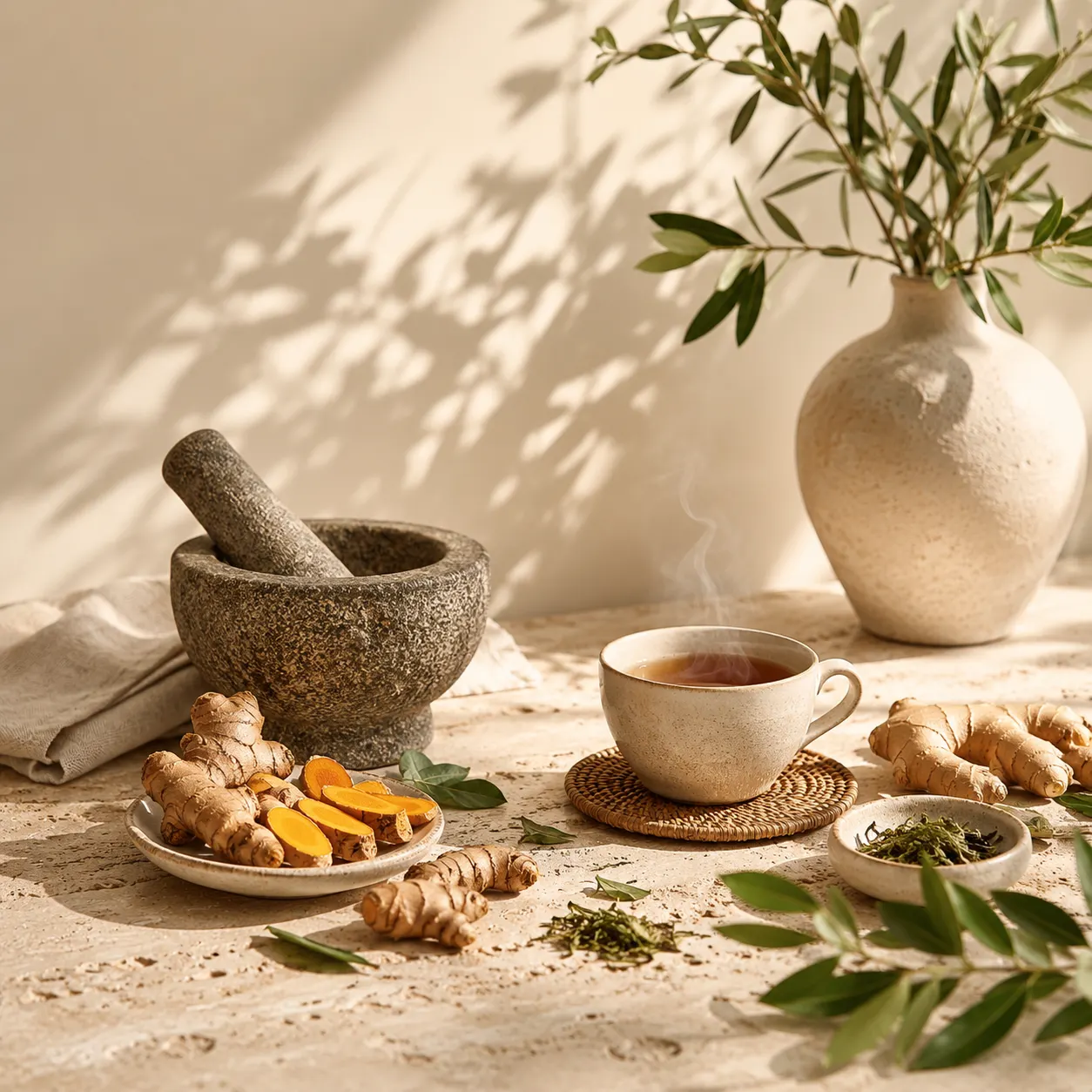 GreenBloom — herbal alami, kunyit, jahe, dan teh